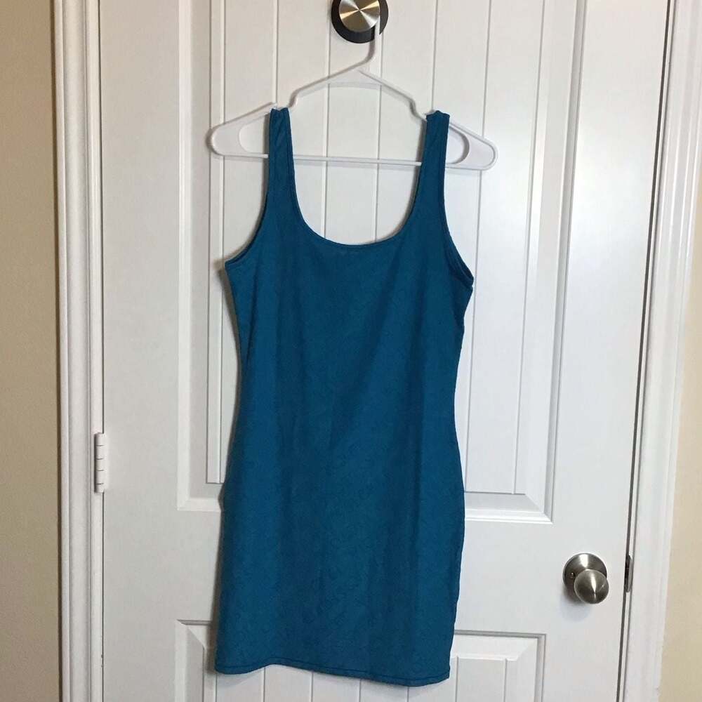 Victoria's Secret Turquoise Ribbed Knit Bodycon Mini Dress M